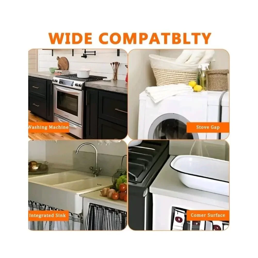 Stove Gap Filler,2Pcs Stove Gap Covers Stainless Steel, Stove Counter Gap s1